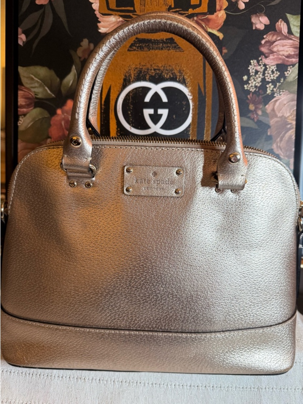 Kate Spade Metallic Gold Dome Satchel